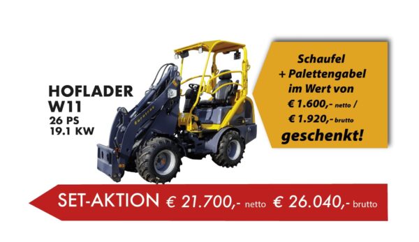Eurotrac W11 Set Aktion<h2 style="text-decoration: line-through; text-decoration-color: #a00716; text-decoration-thickness: 1px;">Statt € 23.300,-</h2>