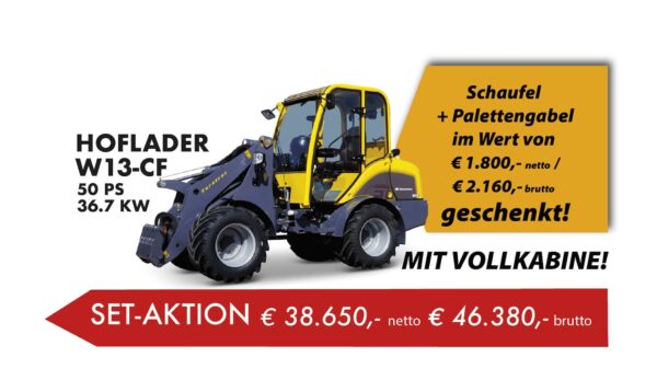 Eurotrac W13-CF Set Aktion<h2 style="text-decoration: line-through; text-decoration-color: #a00716; text-decoration-thickness: 1px;"> Statt € 40.450,-</h2>
